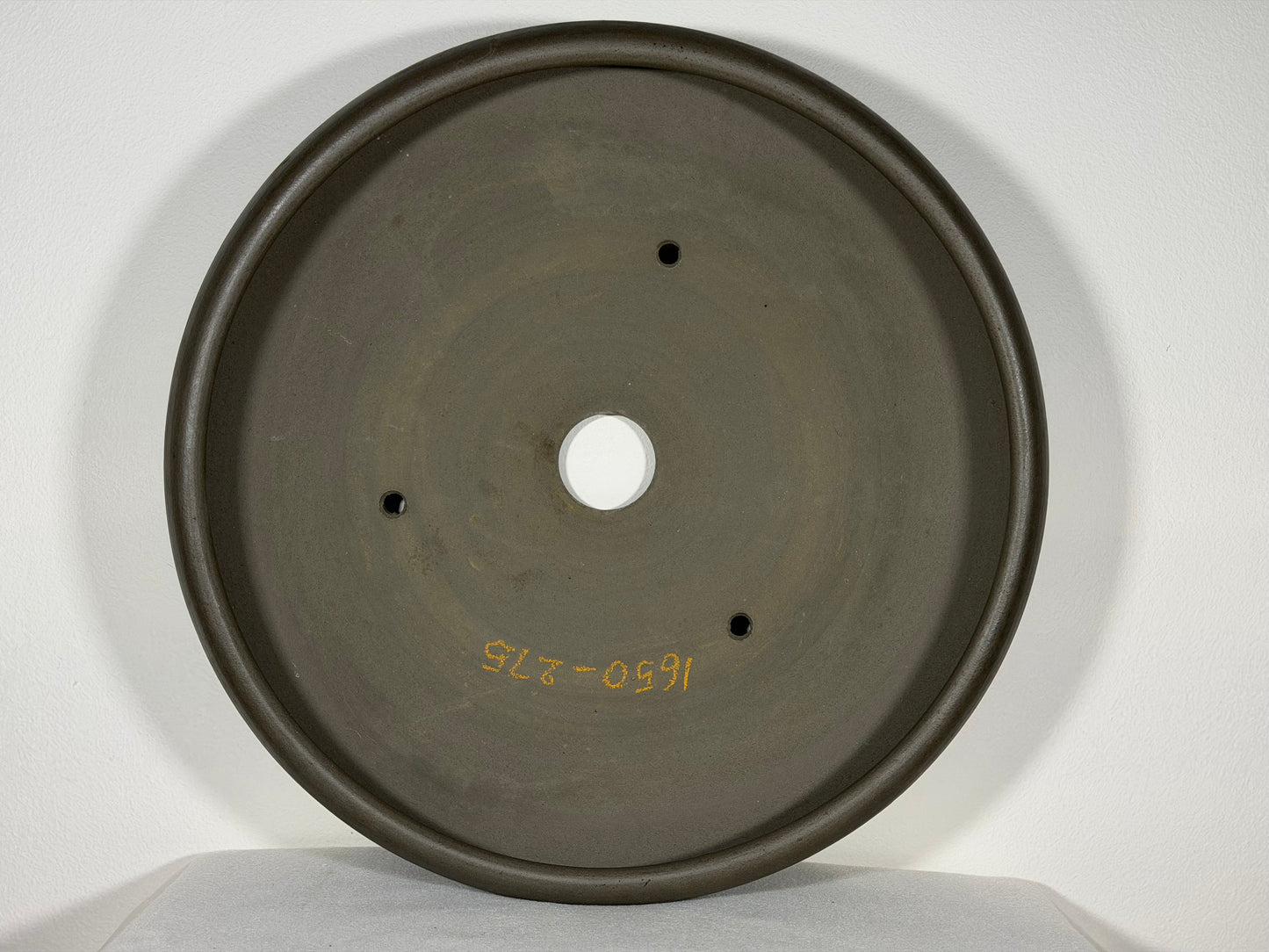 Preowned Japanese Tokoname Unglazed Round Bonsai Pot Touyou - 15.75” By 4.75”