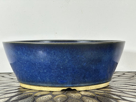 Preowned Vintage Japanese Tokoname Round Bonsai Pot Taisyou - 9.75” By 3.5”