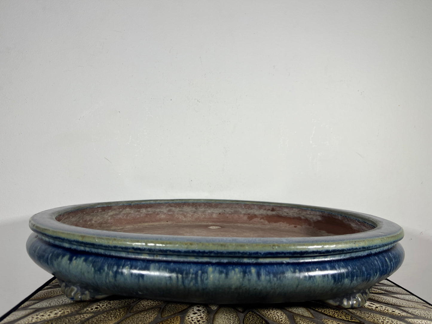 Preowned Japanese Tokoname Bag Style Bonsai Pot Suisyouen - 18.25” By 15”