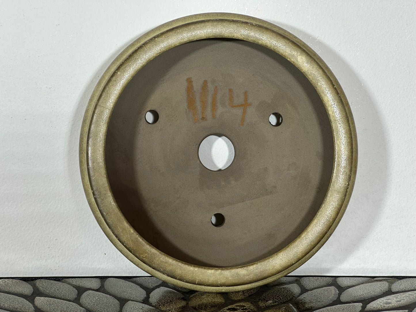 Preowned Japanese Bonsai Pot Bag Style Sigaraki - 7.25” By 2”