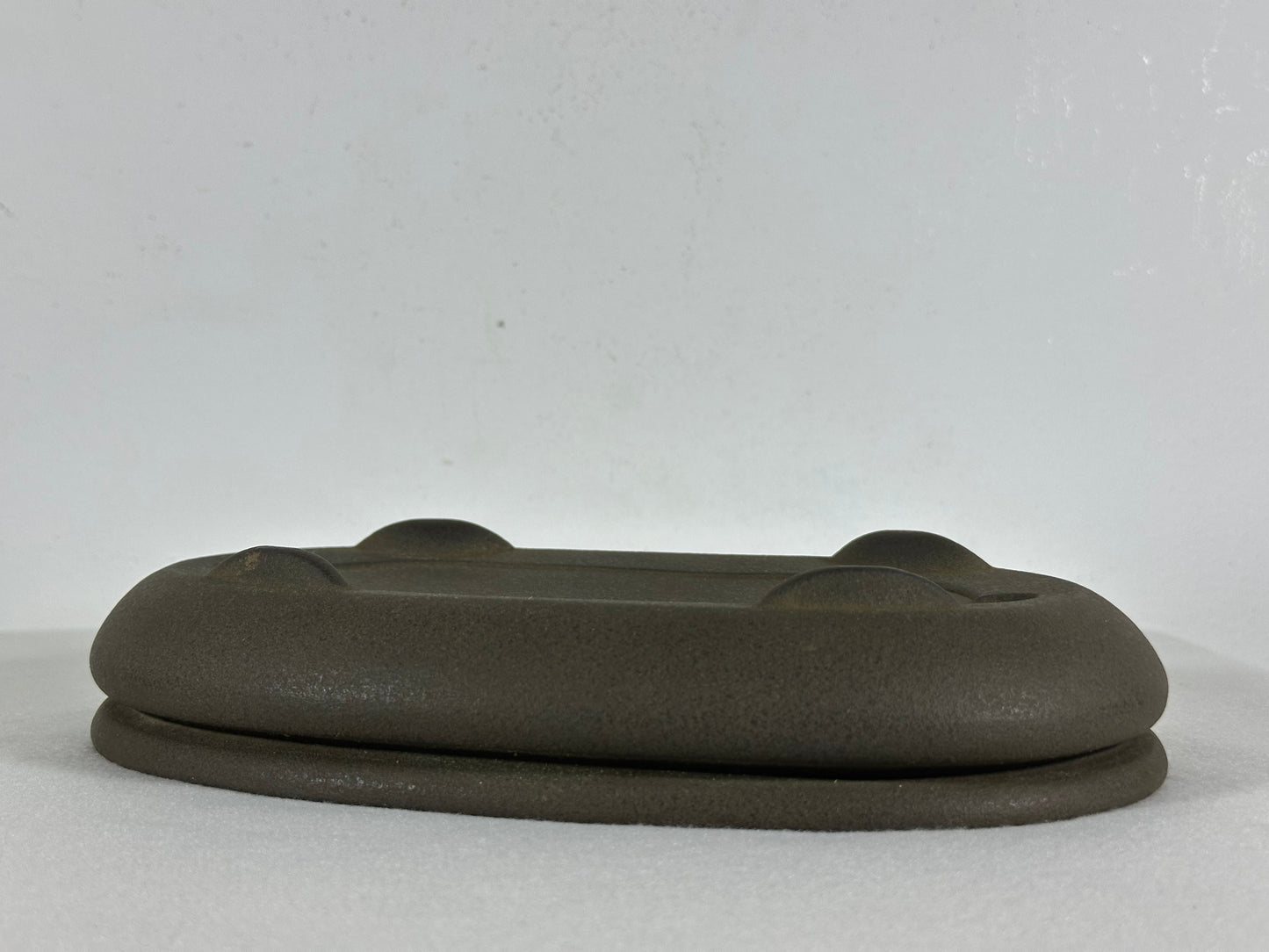 Preowned Vintage Japanese Tokoname Unglazed Bag Style Bonsai Pot Yamaaki - 9.5” By 6.25”