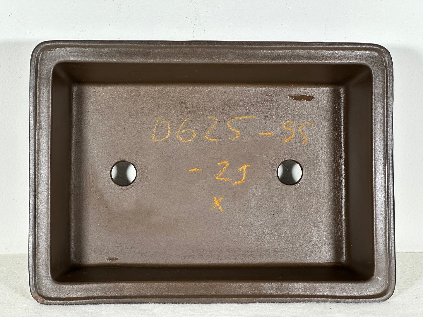 Preowned Japanese Tokoname Unglazed Rectangular Bonsai Pot - 8.75” By 6.25”