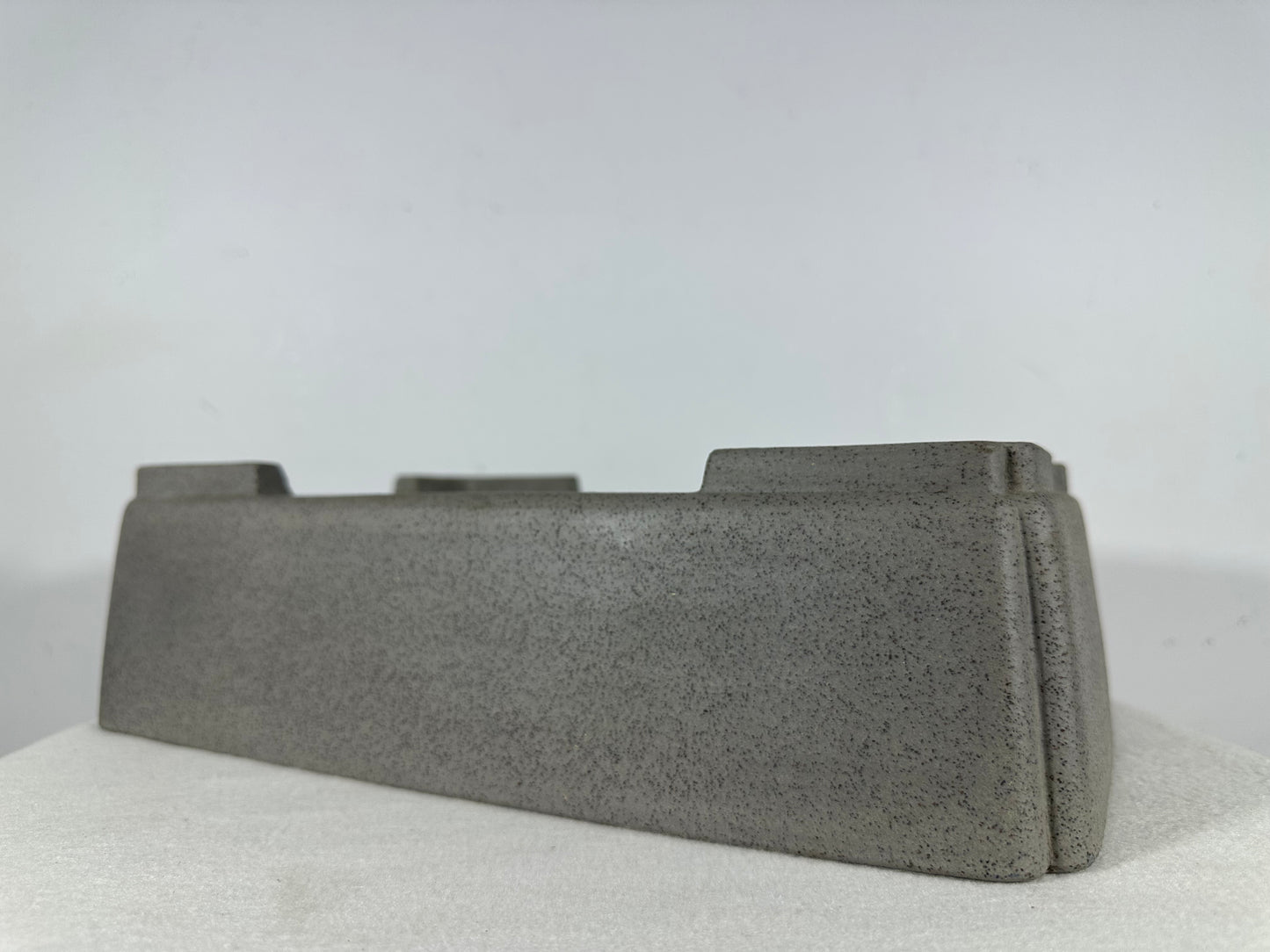 Preowned Japanese Tokoname Unglazed Rectangular Bonsai Pot Seizan - 13.75” By 9.75”