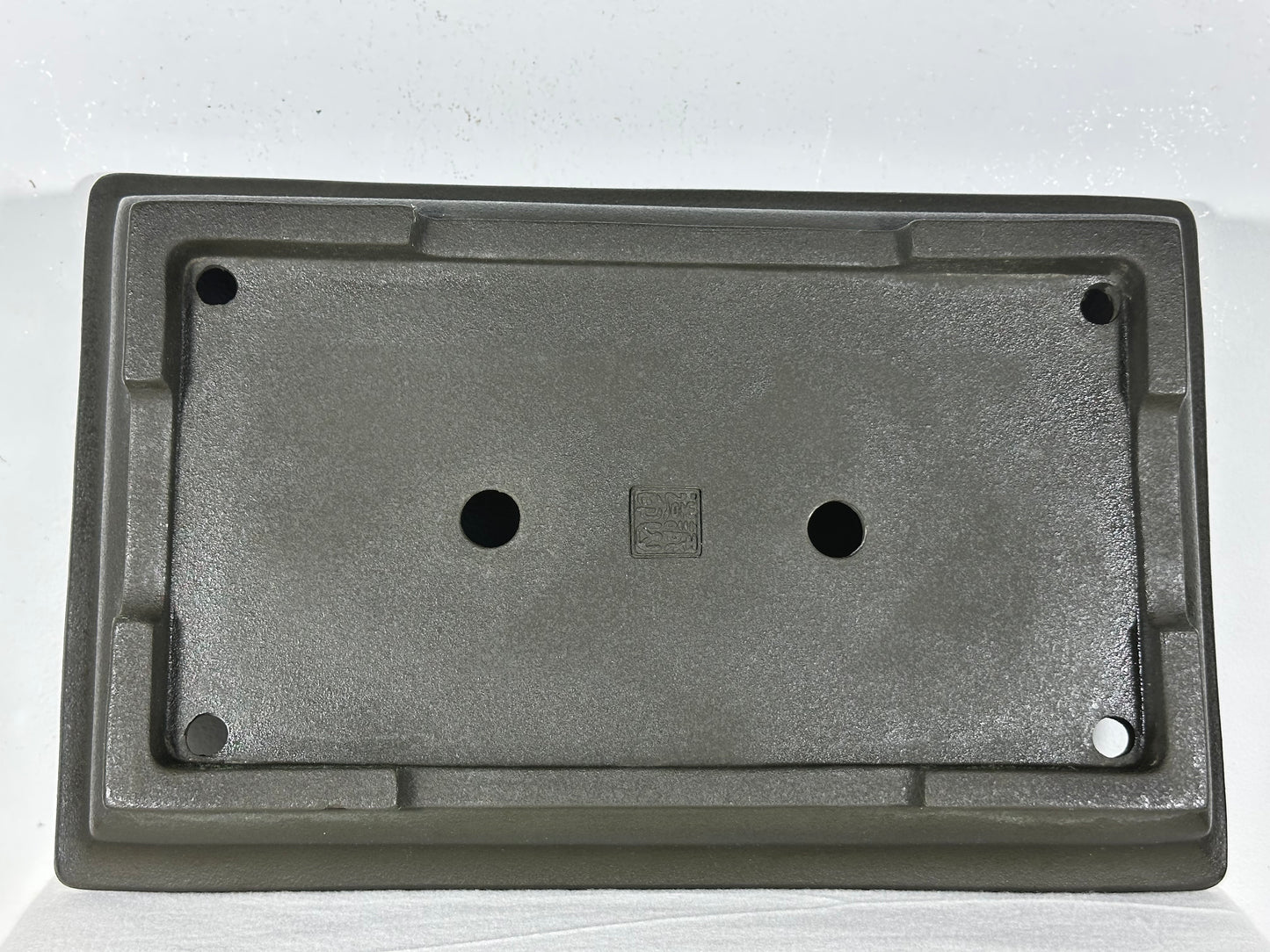 Preowned Japanese Tokoname Unglazed Rectangular Shallow Bonsai Pot Seizan - 16” By 10”