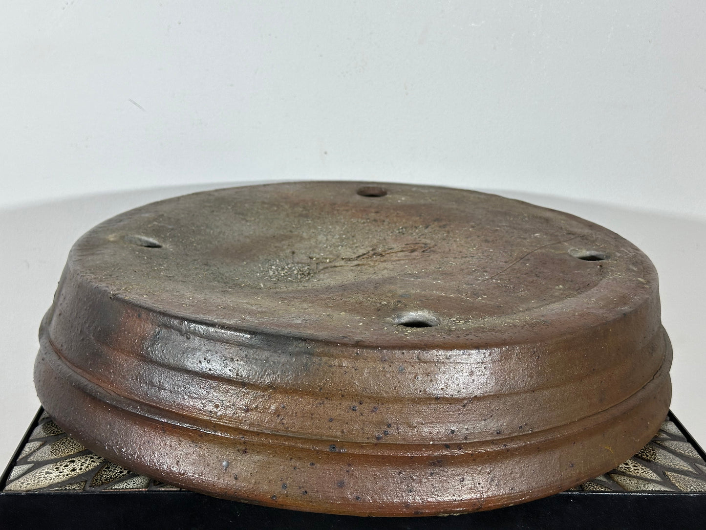 Preowned Japanese Tokoname Unglazed Nanban Hand Made Bonsai Pot Yuhou - 17.75” By 3.5”