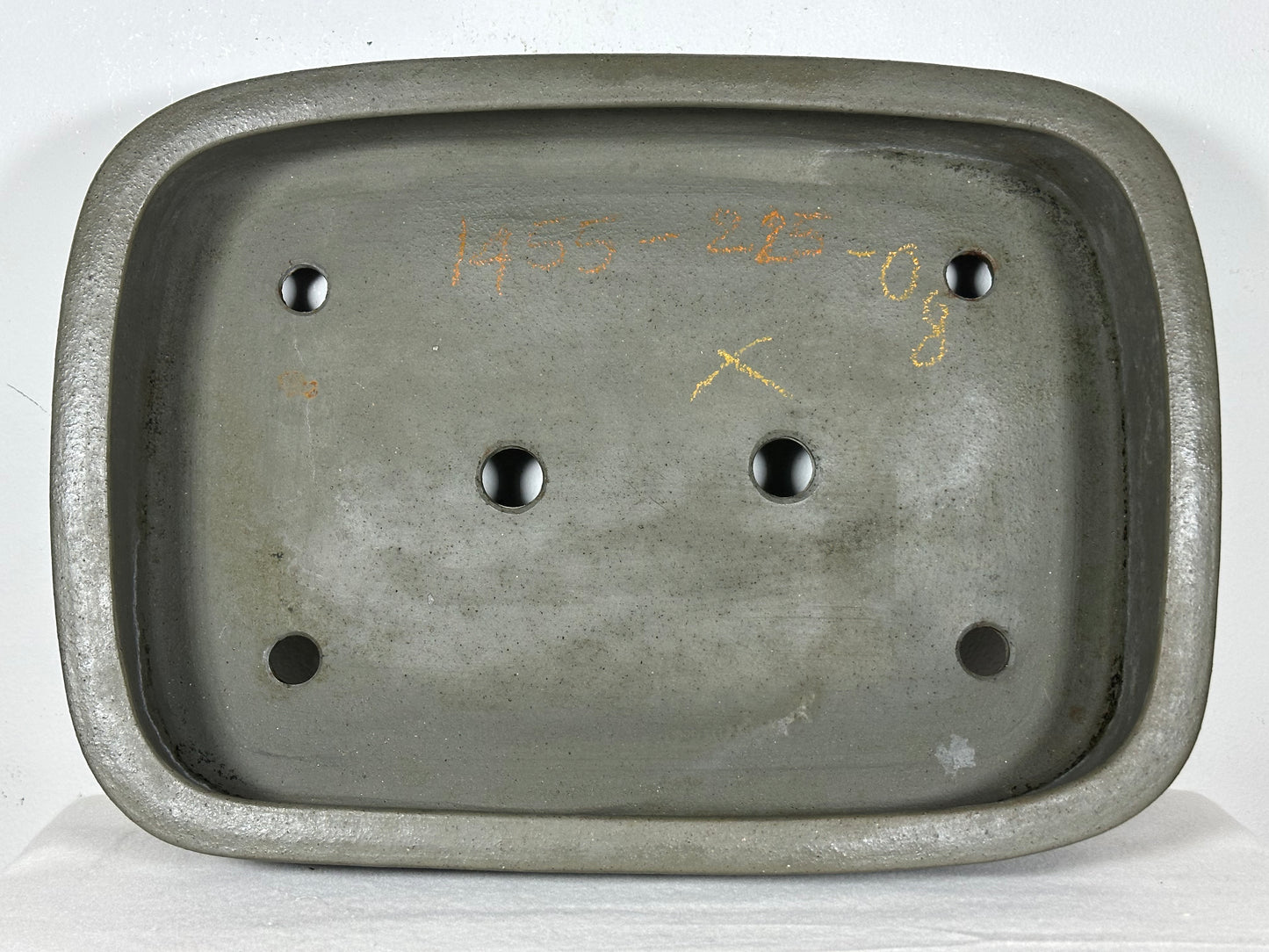 Preowned Japanese Tokoname Unglazed Rectangular Bonsai Pot Seizan - 13.75” By 9.75”