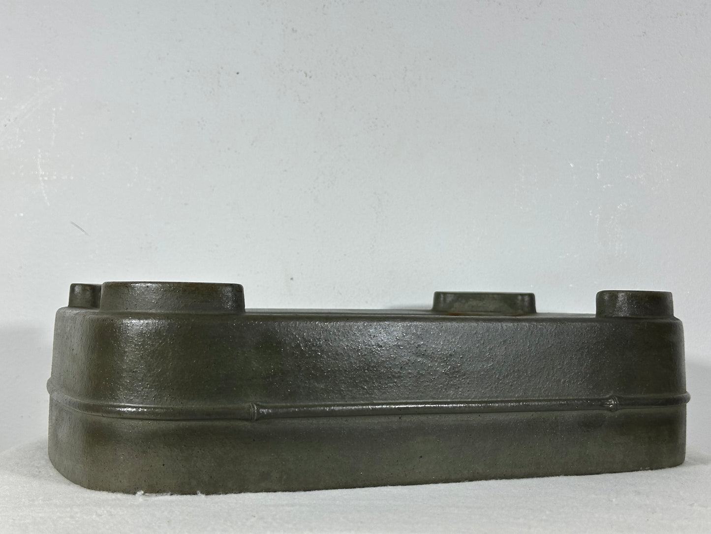 Preowned Japanese Tokoname Unglazed Rectangular Bonsai Pot Seizan - 13.75” By 9.75”