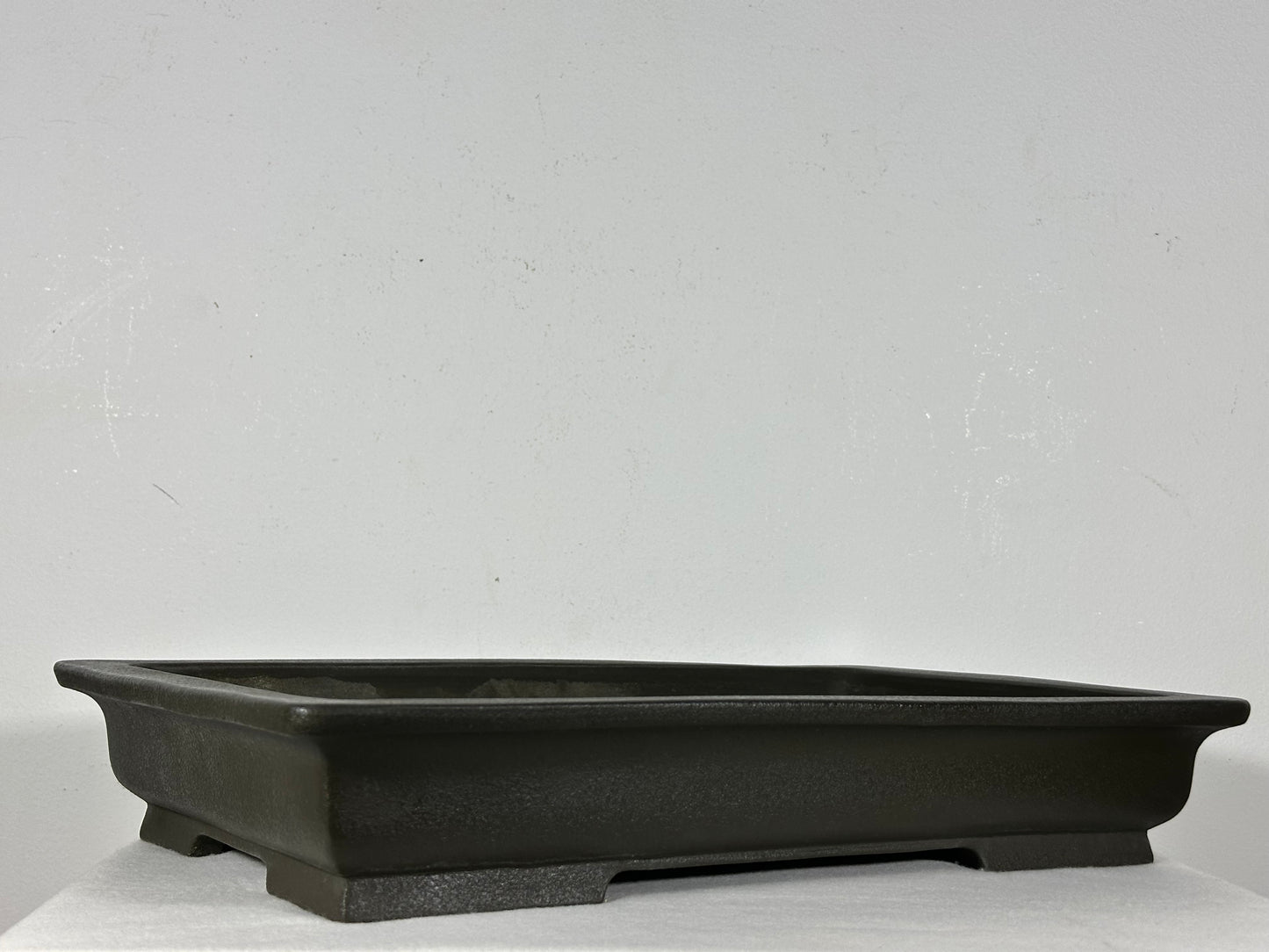 Preowned Japanese Tokoname Unglazed Rectangular Shallow Bonsai Pot Seizan - 16” By 10”