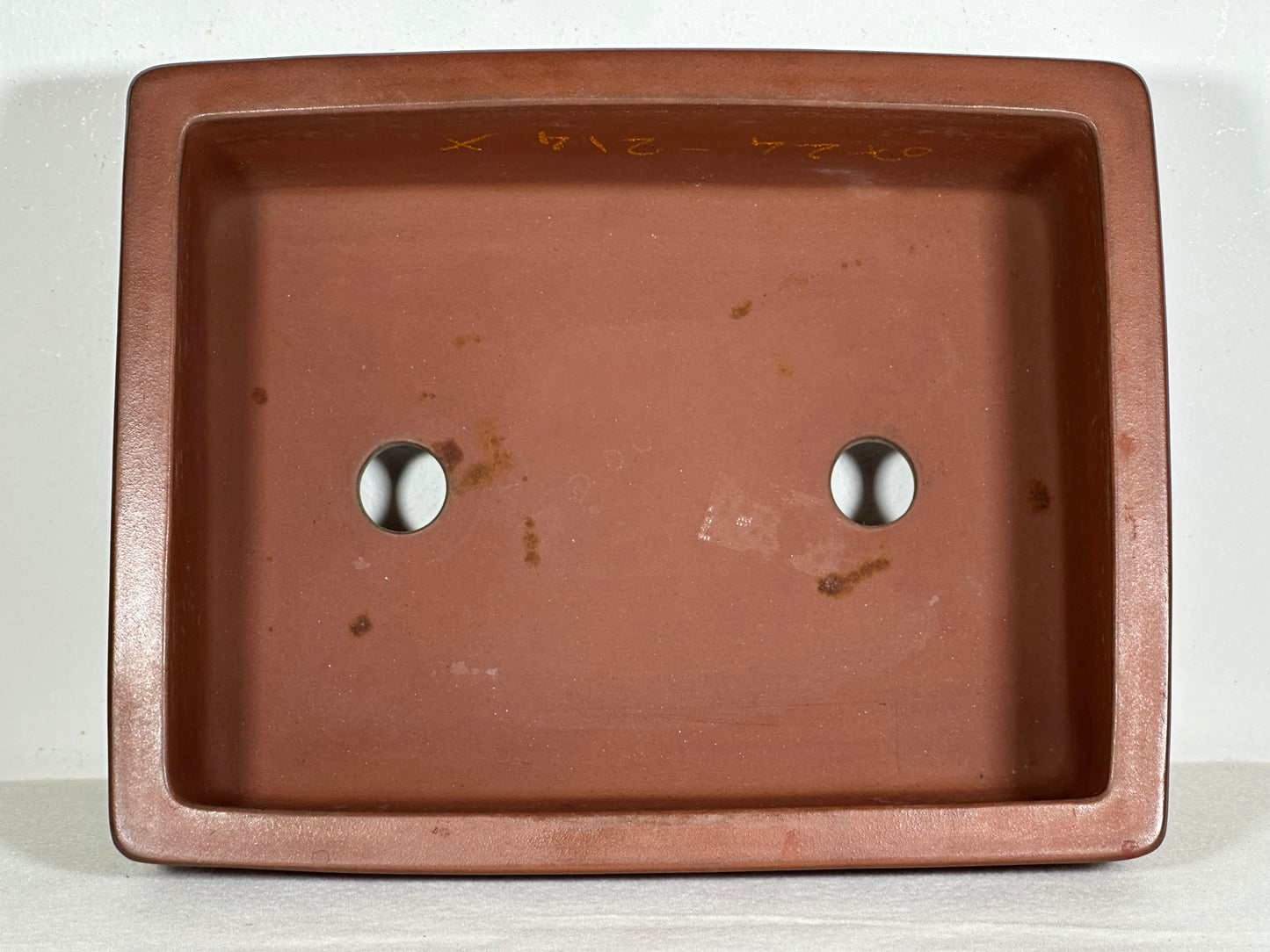 Preowned Japanese Tokoname Unglazed Rectangular Bonsai Pot - 10.5” By 8.25”