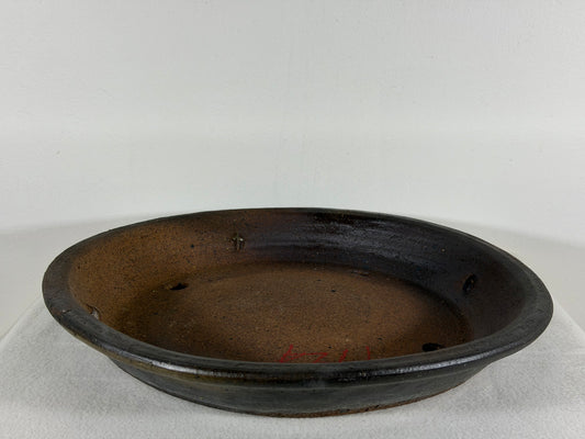 Preowned Japanese Tokoname Unglazed Nanban Style Bonsai Pot - 14” By 1.75”