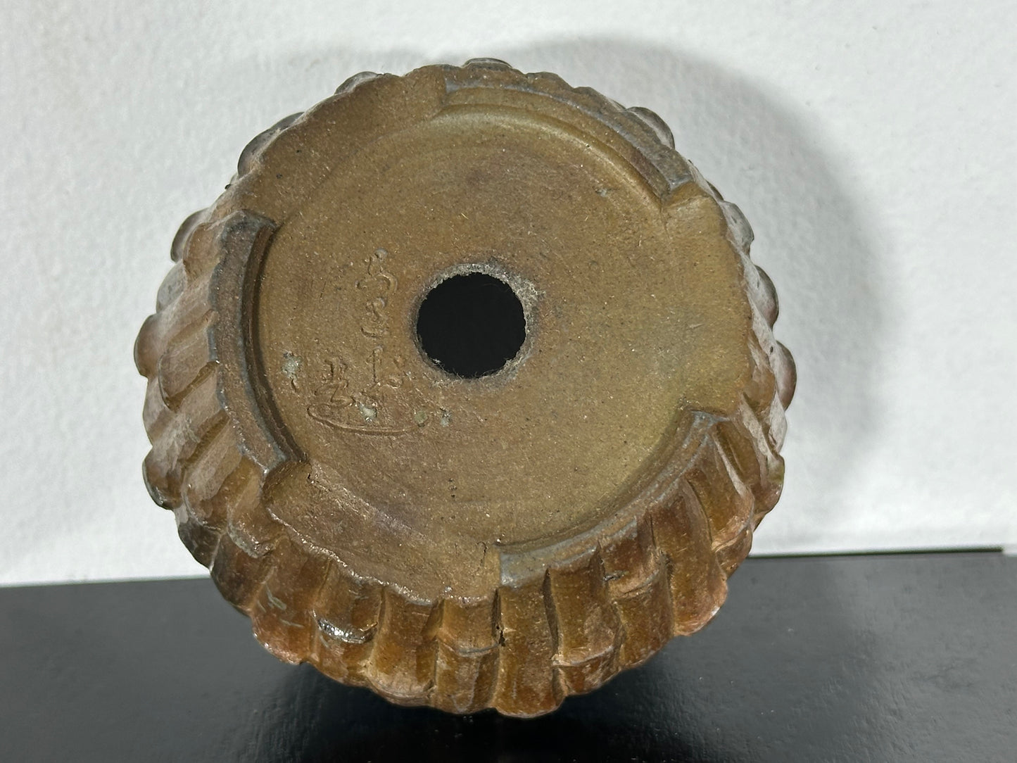 Preowned Japanese Tokoname Bonsai Pot Asaocyu - 3 1/8” By 1.75”