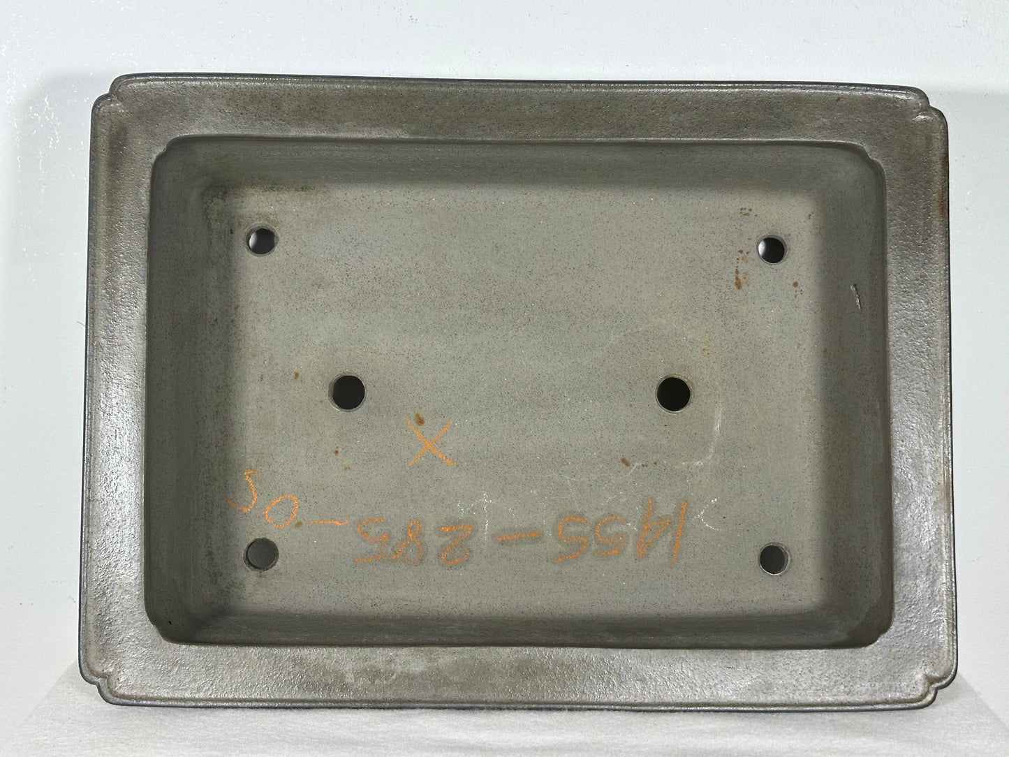 Preowned Japanese Tokoname Unglazed Rectangular Bonsai Pot Seizan - 15” By 11”