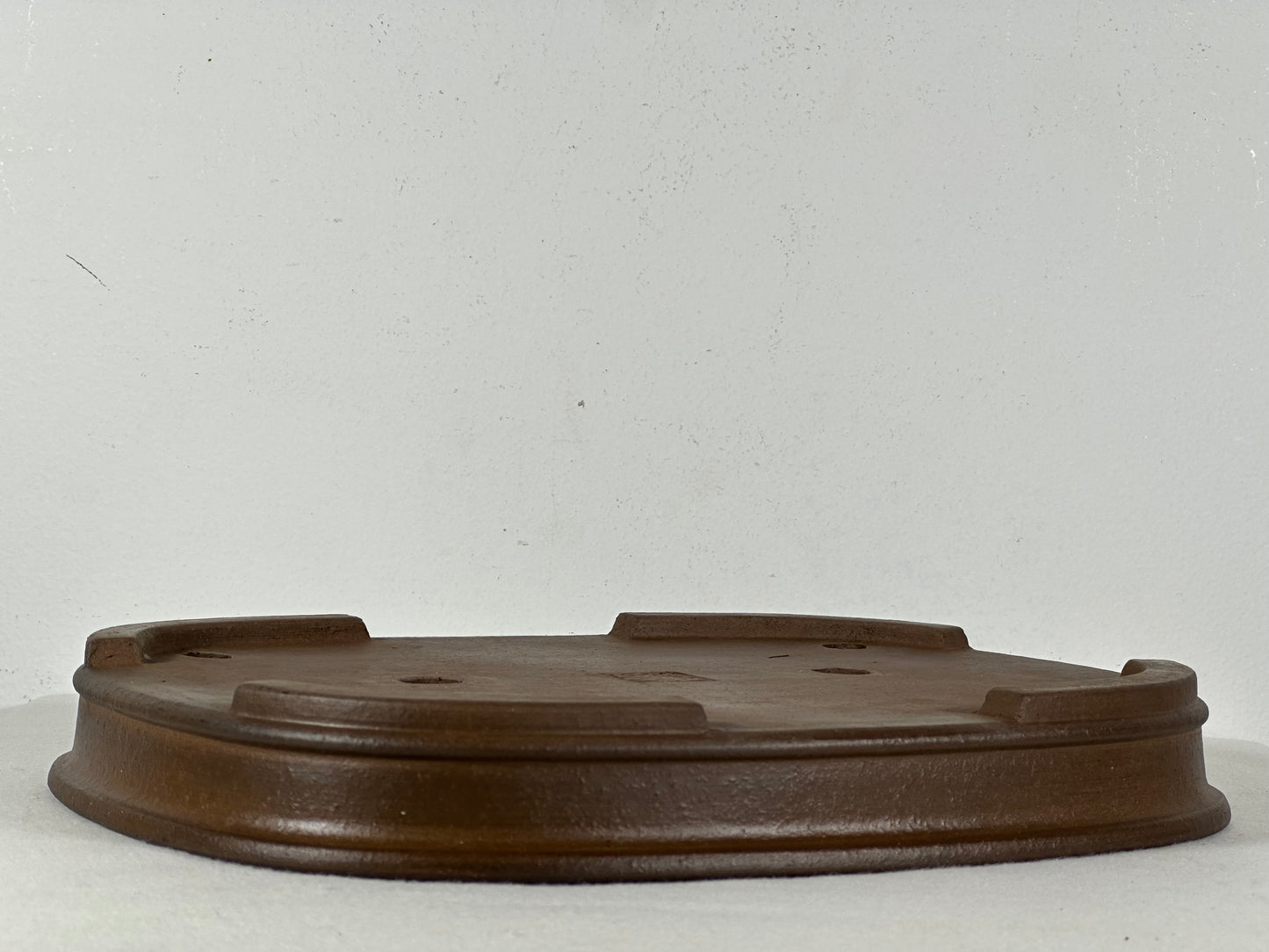 Preowned Japanese Tokoname Unglazed Rectangular Shallow Bonsai Pot Seizan - 12.25” By 9.25”