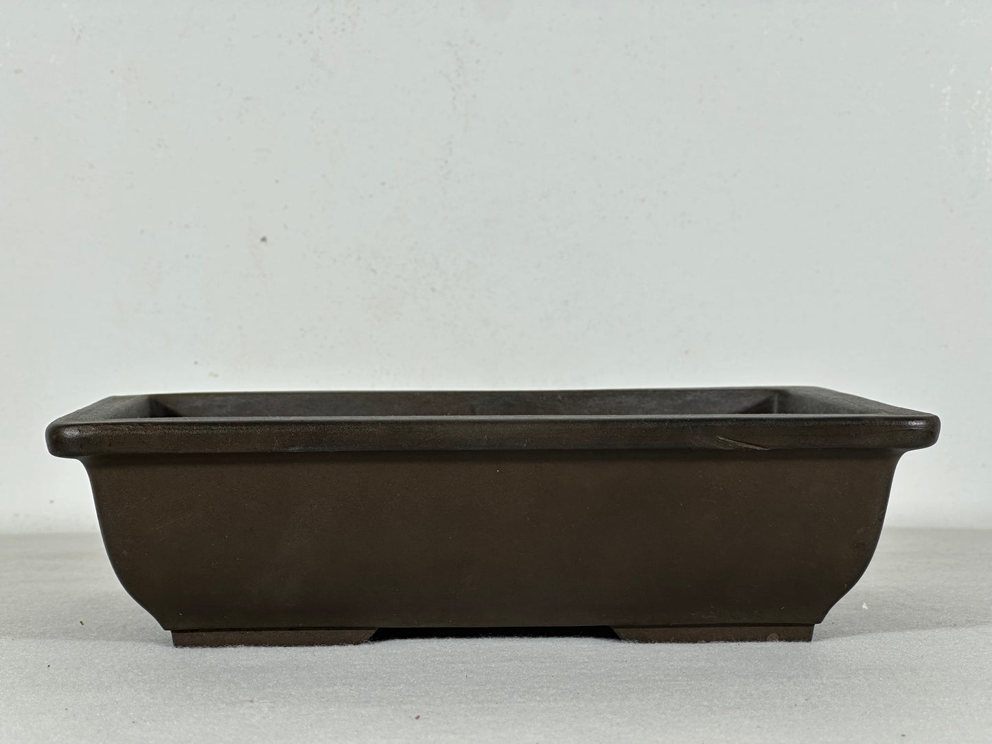 Preowned Japanese Tokoname Unglazed Rectangular Bonsai Pot - 8.25” By 6”