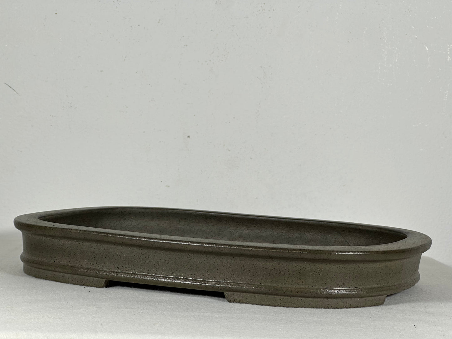 Preowned Japanese Tokoname Unglazed Rectangular Shallow Bonsai Pot Seizan - 12.25” By 9”