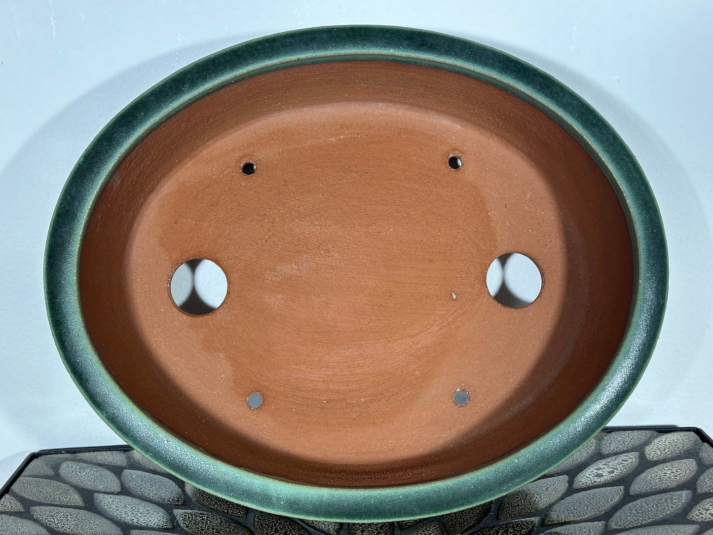 NEW Japanese Tokoname Glazed Bonsai Pot YOZAN - 12.5” By 10”