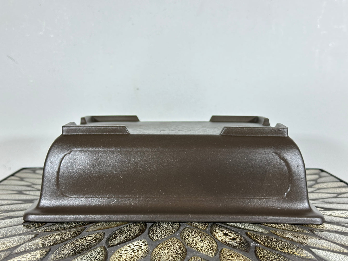 Preowned Japanese Tokoname Unglazed Rectangular Bonsai Pot - 10” By 7.5”