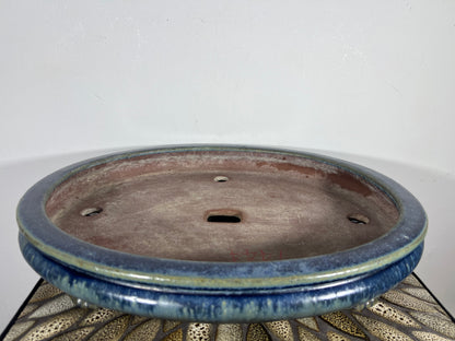Preowned Japanese Tokoname Bag Style Bonsai Pot Suisyouen - 18.25” By 15”