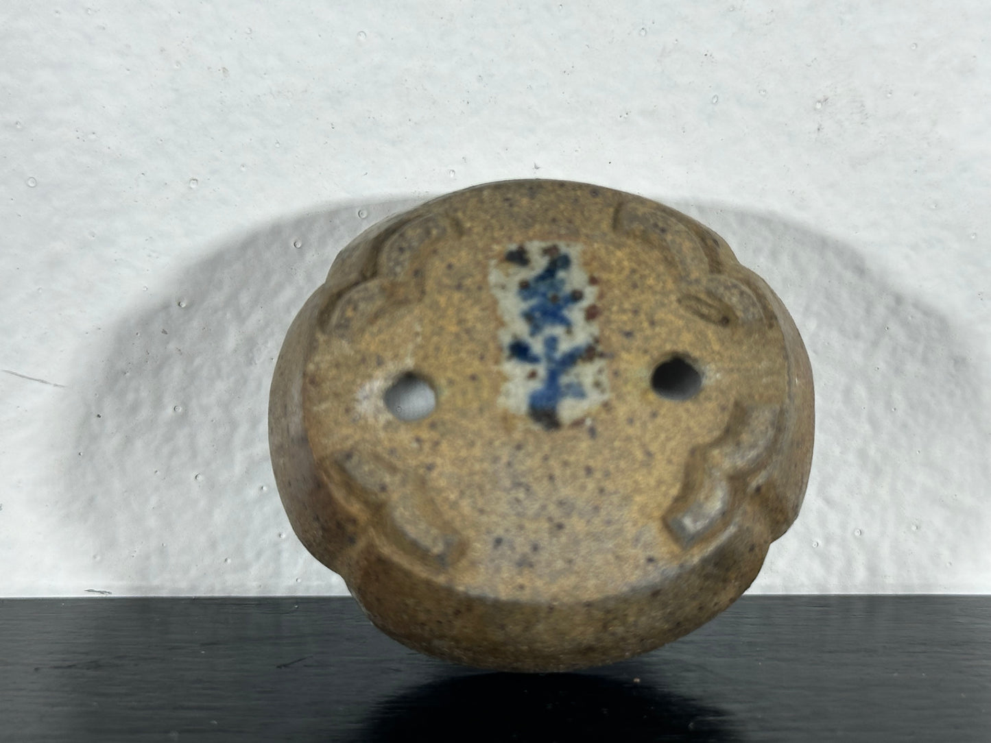 Preowned Vintage Japanese Tokoname Mame Mokko Style Bonsai Pot Motukou - 1.5” By 1 3/8”