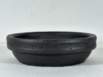 Preowned Japanese Tokoname Nanban Style Bonsai Pot with Stamps - 4 7/8” By 1 7/8”