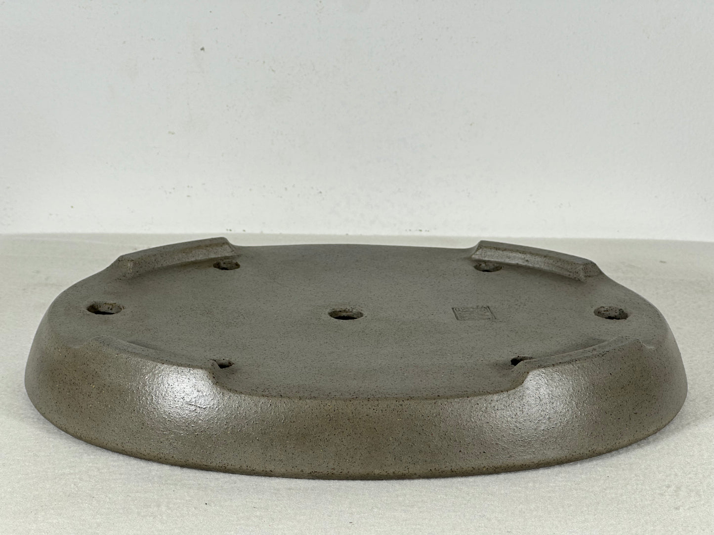 Preowned Japanese Tokoname Unglazed Oval Shallow Bonsai Pot Seizan - 11.5” By 8.25”