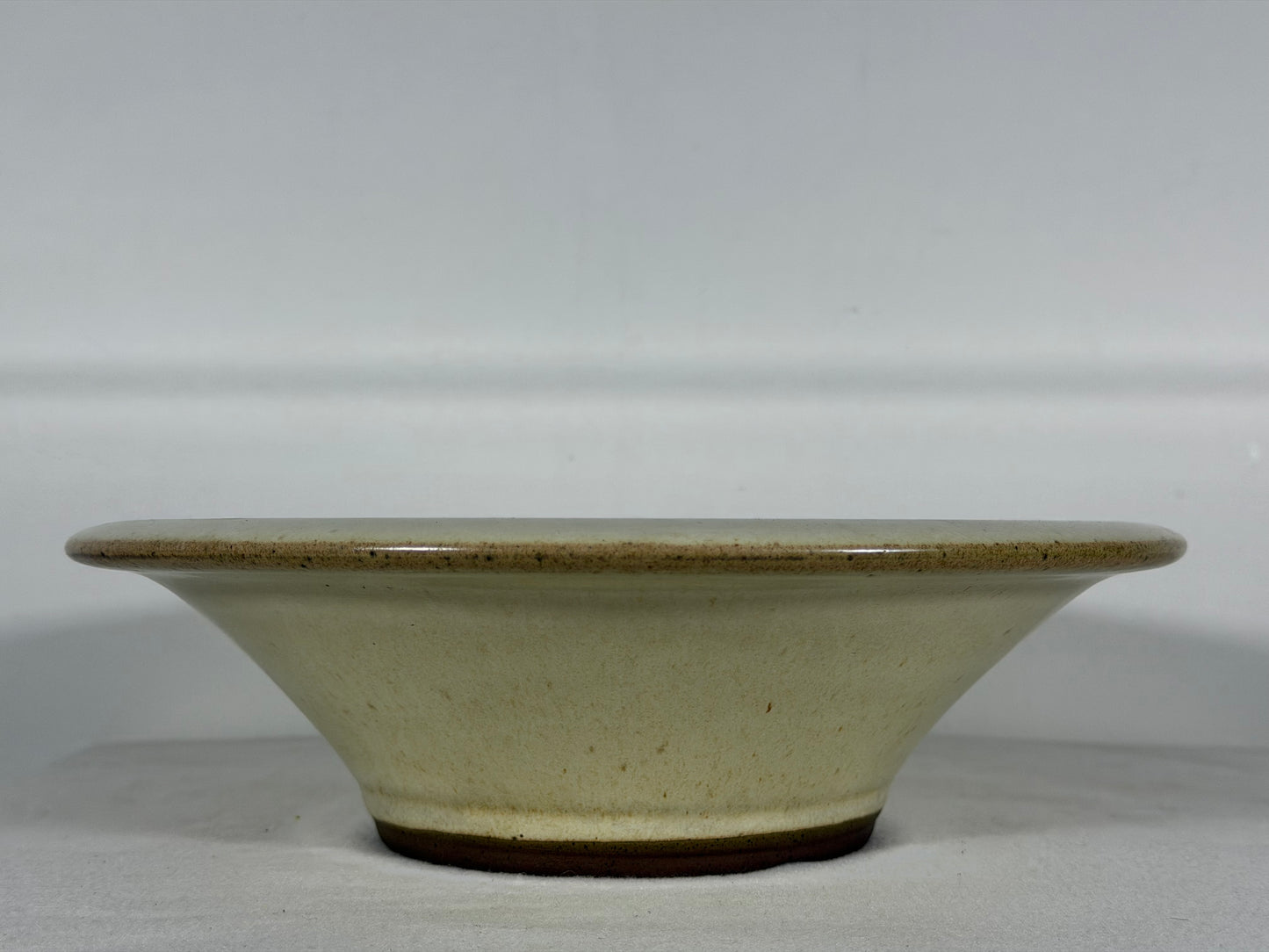 Preowned Japanese Tokoname Round Bonsai Pot Yamaaki - 10.5” By 3”