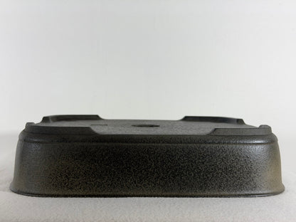 Preowned Vintage Japanese Tokoname Unglazed Rectangular Bonsai Pot Aiba Koyo - 12.5” By 10”