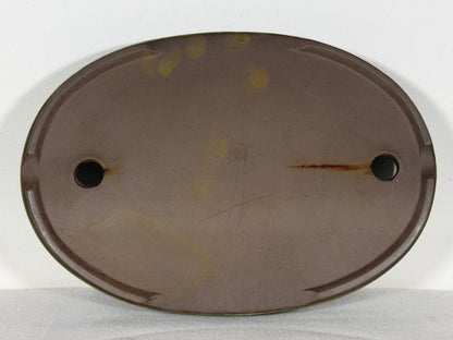 Preowned Japanese Tokoname Glazed Shallow Oval Bonsai Pot - 11.75” By 8.25”