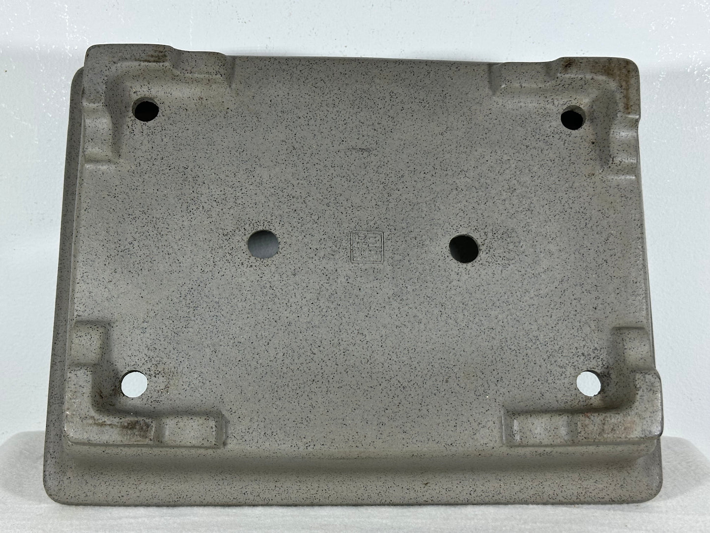 Preowned Japanese Tokoname Unglazed Rectangular Bonsai Pot Seizan - 12.75” By 9.75”