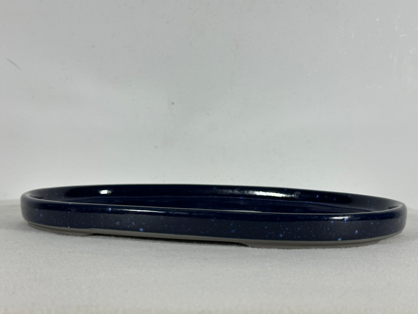 New Japanese Glazed Suiban for Suiseki Bonsai Harumatsu - 11 3/8” By 8”
