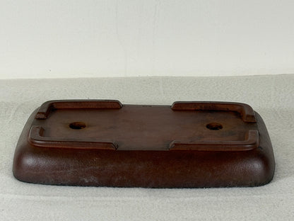 Preowned Old China Unglazed Shallow Rectangular Bonsai Pot - 8.25” x 5” x 1.25”