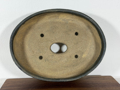 Victor Shelton Glazed Oval Bonsai Pot (American-Made) 8” By 6”