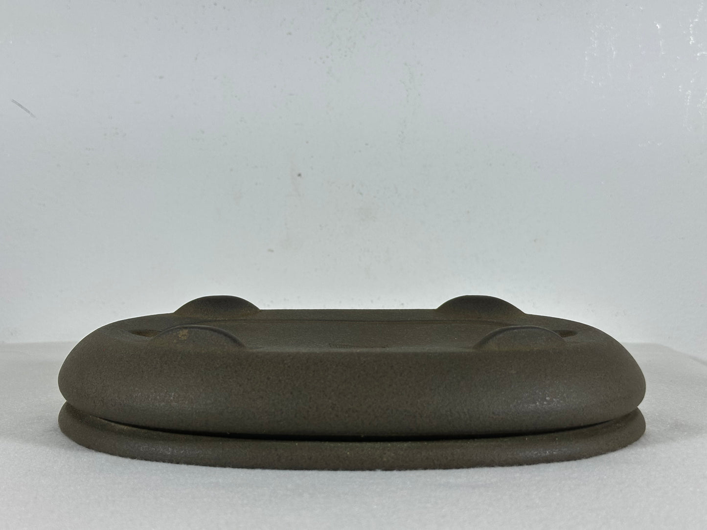 Preowned Vintage Japanese Tokoname Unglazed Bag Style Bonsai Pot Yamaaki - 9.5” By 6.25”