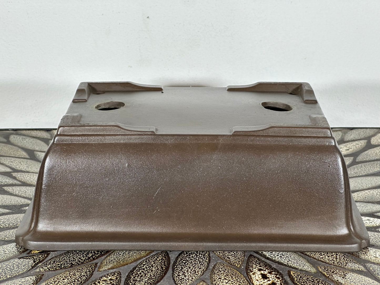 Preowned Japanese Tokoname Unglazed Rectangular Bonsai Pot - 9.75” By 7.25”