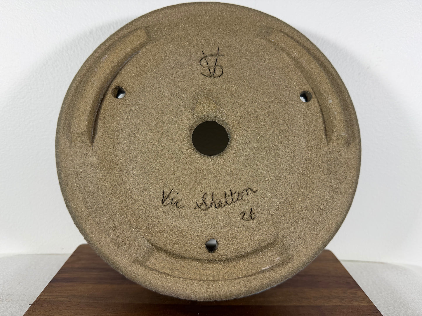 Victor Shelton Glazed Round Bonsai Pot (American-Made) - 8.5” By 2.5”