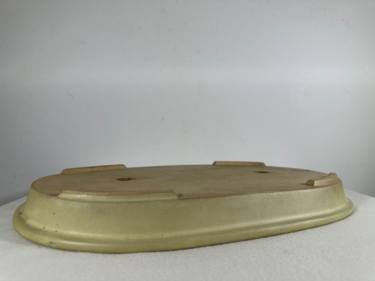 Preowned Japanese Glazed Oval Shallow Bonsai Pot - 13.25” By 8.5”