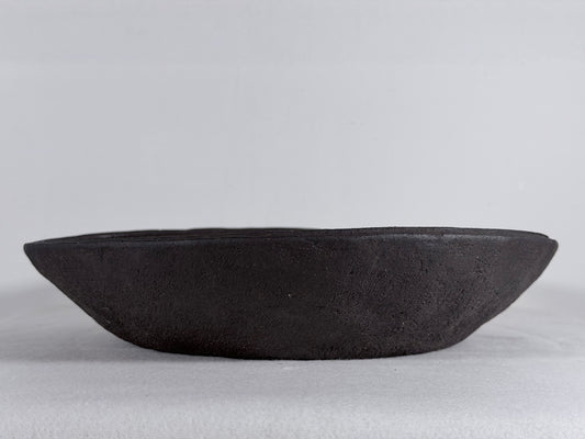 Preowned Japanese Tokoname Unglazed Round Nanban Style Bonsai Pot - 11.5” By 2.35”