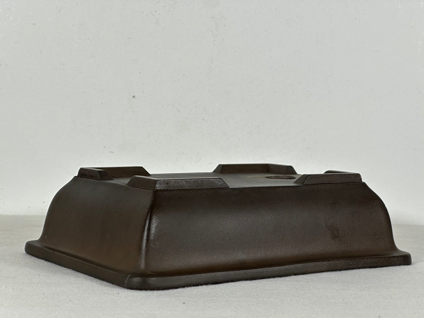 Preowned Japanese Tokoname Unglazed Rectangular Bonsai Pot - 8.25” By 6”