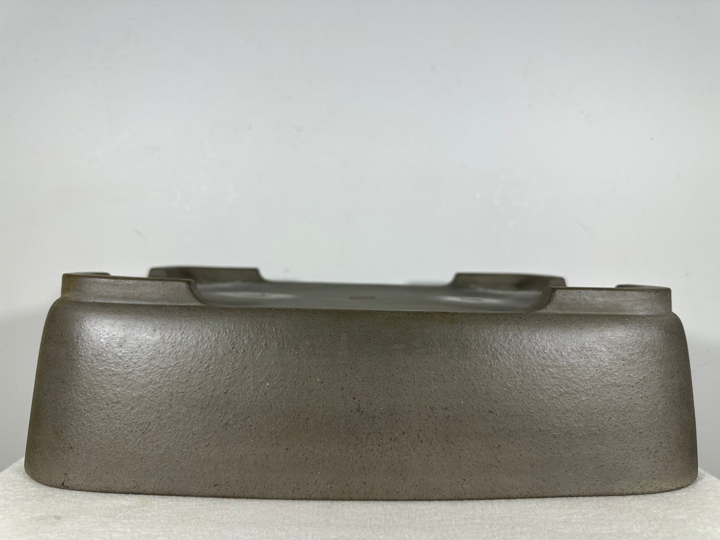 Preowned Japanese Tokoname Unglazed Rectangular Bonsai Pot Seizan - 16.25” By 11.75”
