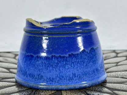 New Japanese Tokoname Round Glazed Bonsai Pot Katu - 4 3/8” By 2.75”