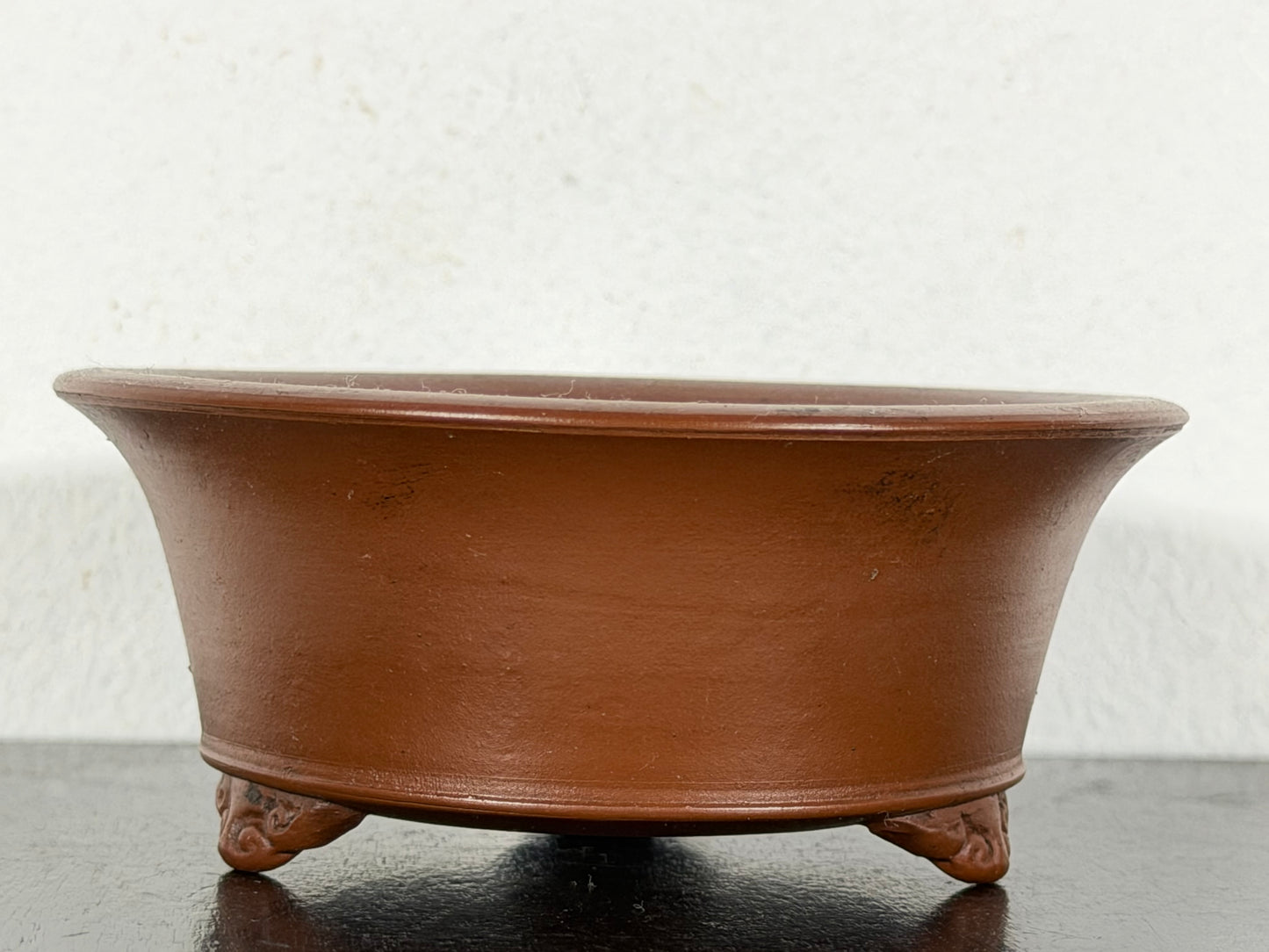 New Japanese Tokoname Unglazed Round Bonsai Pot Bigei - 3.75” By 1.5”