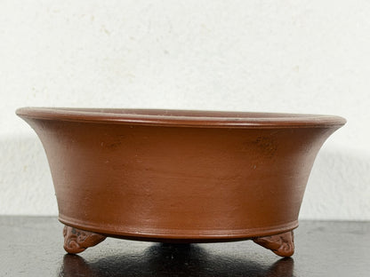 New Japanese Tokoname Unglazed Round Bonsai Pot Bigei - 3.75” By 1.5”