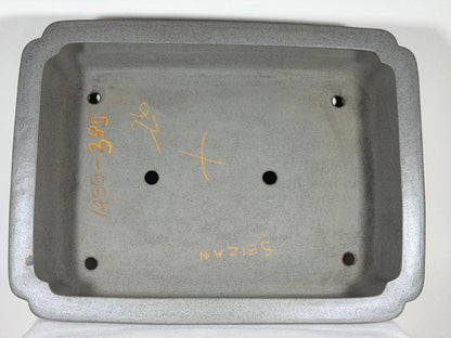 Preowned Japanese Tokoname Unglazed Rectangular Bonsai Pot Seizan - 19” By 14”