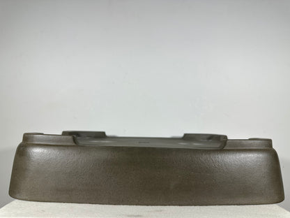 Preowned Japanese Tokoname Unglazed Rectangular Bonsai Pot Seizan - 19.25” By 14”