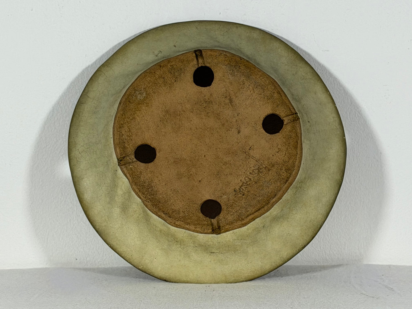 Preowned Japanese Tokoname Glazed Nanban Style Bonsai Pot Yamafusa - 8.75” By 1.5”