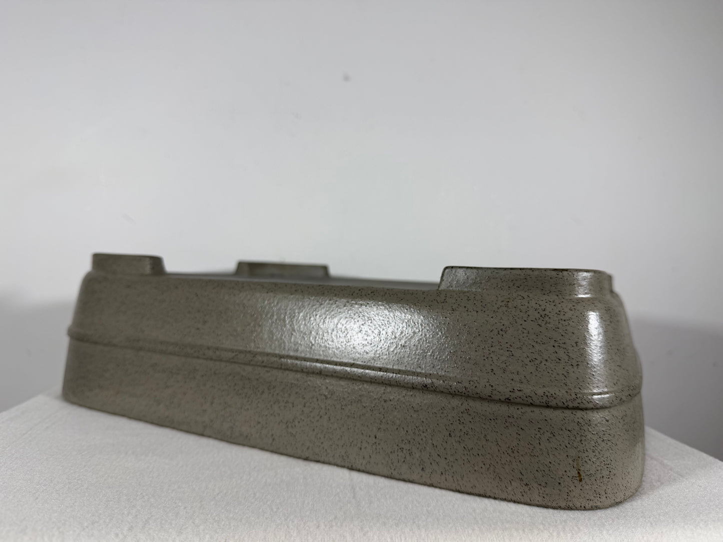 Preowned Japanese Tokoname Unglazed Rectangular Bonsai Pot Seizan - 15” By 10.75”