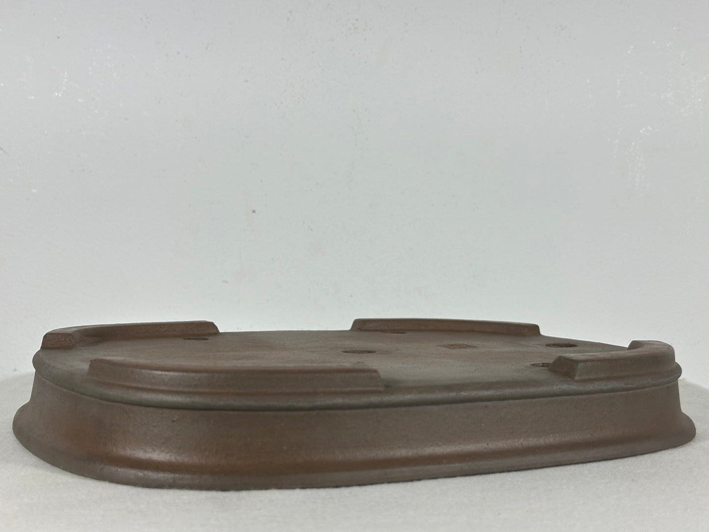 Preowned Japanese Tokoname Unglazed Rectangular Shallow Bonsai Pot Seizan - 12.25” By 9”