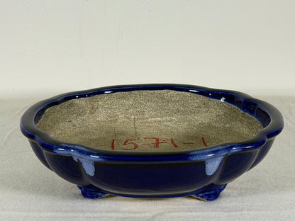 Preowned Japanese Tokoname Glazed Mokko Style Bonsai Pot Satomi - 8” By 7”