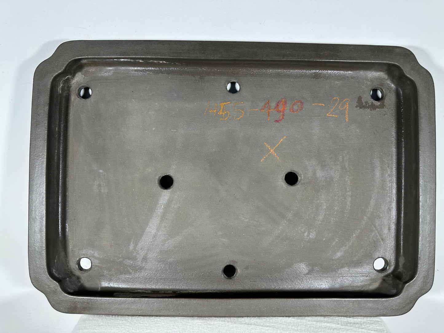 Preowned Japanese Tokoname Unglazed Rectangular Shallow Bonsai Pot Seizan - 22.5” By 15.25”