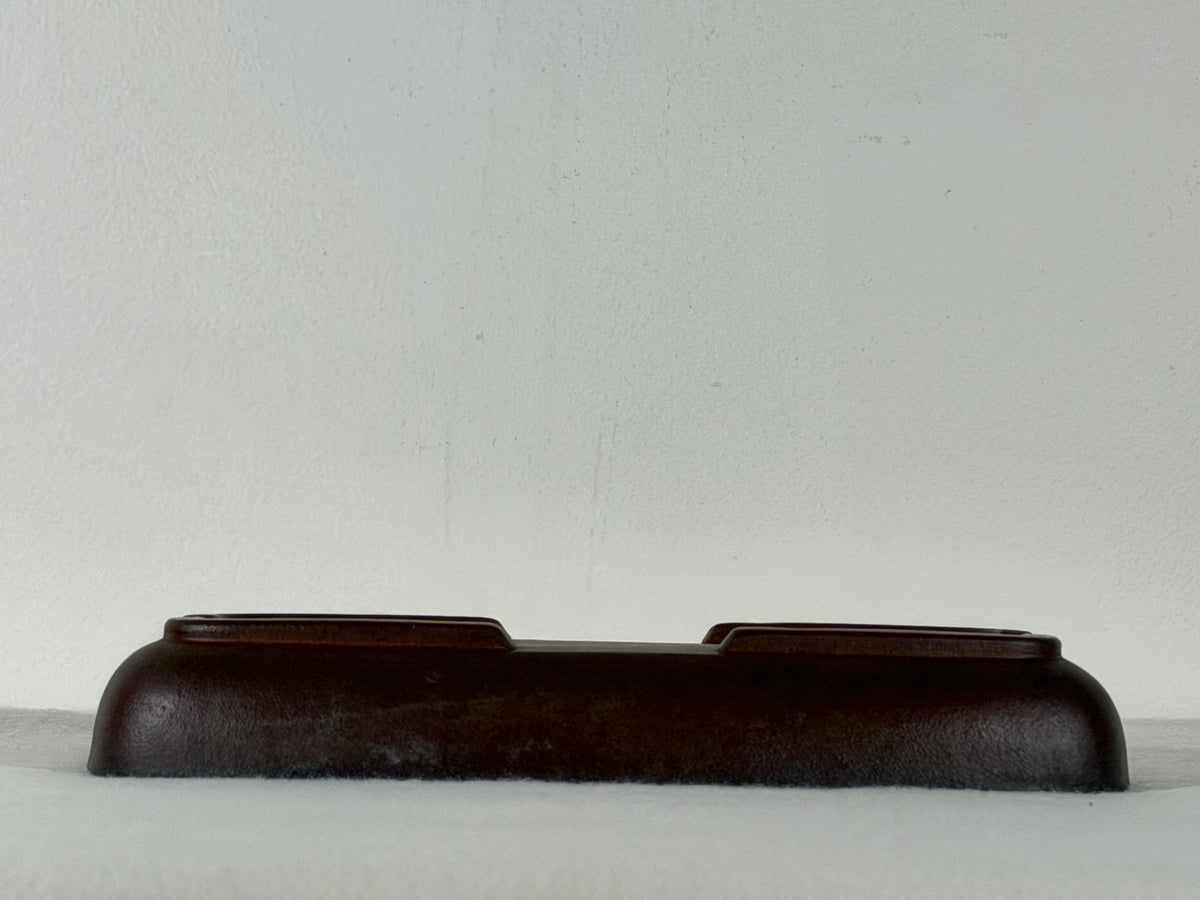 Preowned Old China Unglazed Shallow Rectangular Bonsai Pot - 8.25” x 5” x 1.25”